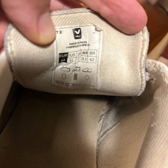 Veja T2 White Leather Sneakers size 11 us - Picture 6 of 7